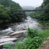 対馬 瀬川のつり橋